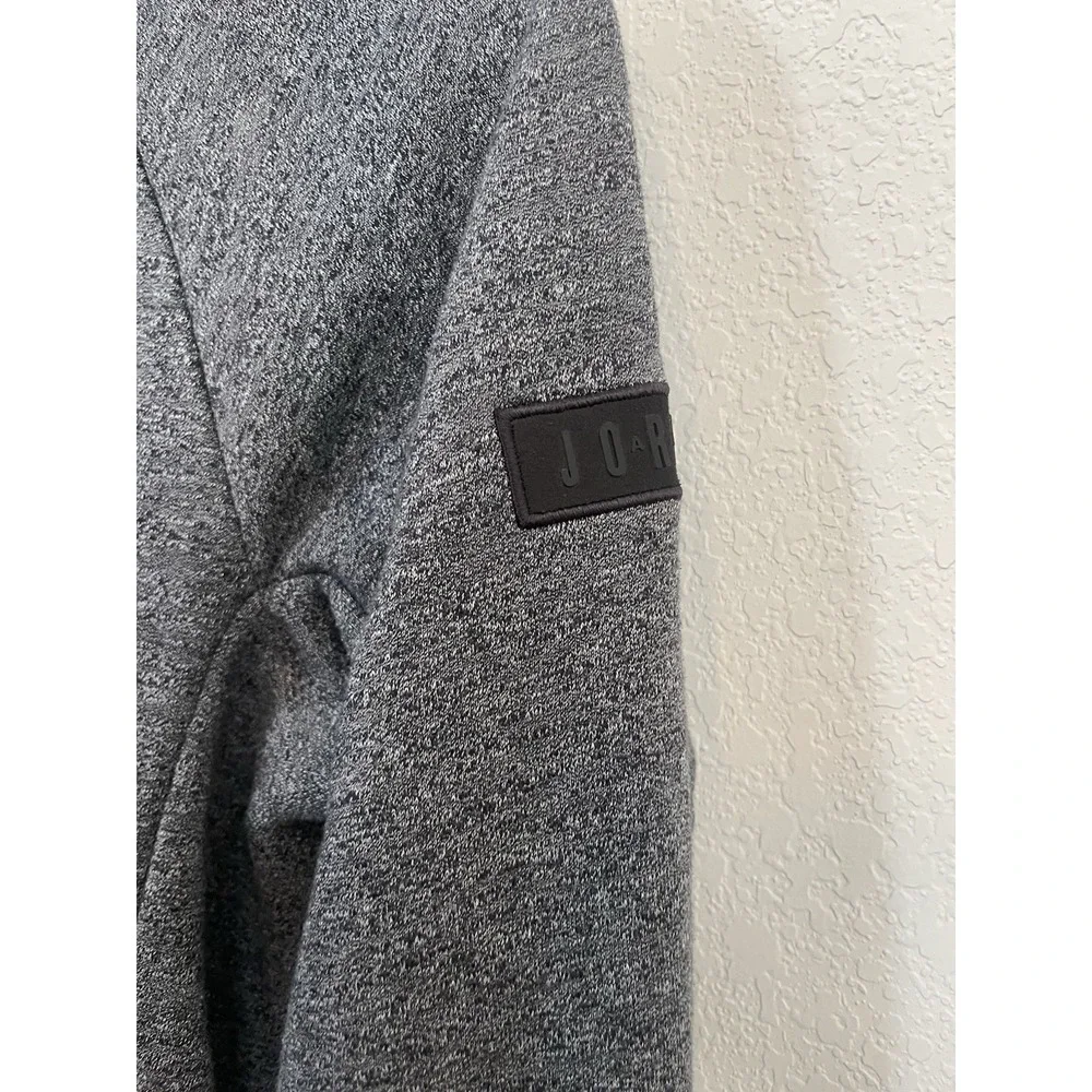 Nike Air Jordan Icon Fleece Full Zip Hoodie Grey Mens Small Hooded 809470-010